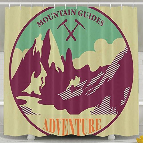 Haixia Adventure Journey Mountain Guides Trekking Climbing Camps Tourism Vivid Colorful Art Print Decorative Kitchen Decor Bath Curtain