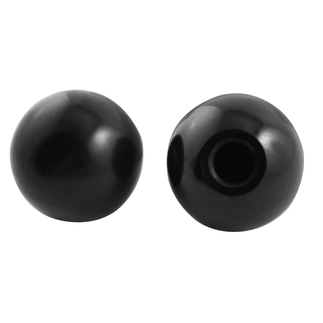 Sourcingmap 2pcs 50mm Dia Plastic Ball M16 Threaded Blind Hole Handling Knob Black