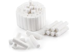 Ultra-Soft Cotton Rolls 50-Pack - Non-Sterile, Highly Absorbent, Dental Cotton, Nose Bleed Plugs - Gentle Care for Daily Use Kids & Adults, Medium 1.5" x 3/8" - by Epic Medical Supply