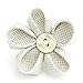 Smart Man Men's Lapel Flower Handmade Boutonniere Pin for Suit - White