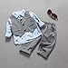 FEITONG 3pcs Newborn Baby Boy Grey Waistcoat+ Long Pants+ Shirts Set (3T / 3Years)