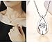 Han han Sterling Silver Teardrop Necklace with Cubic Zirconia for Women - Love Heart Pendant for Mother's Day Gift