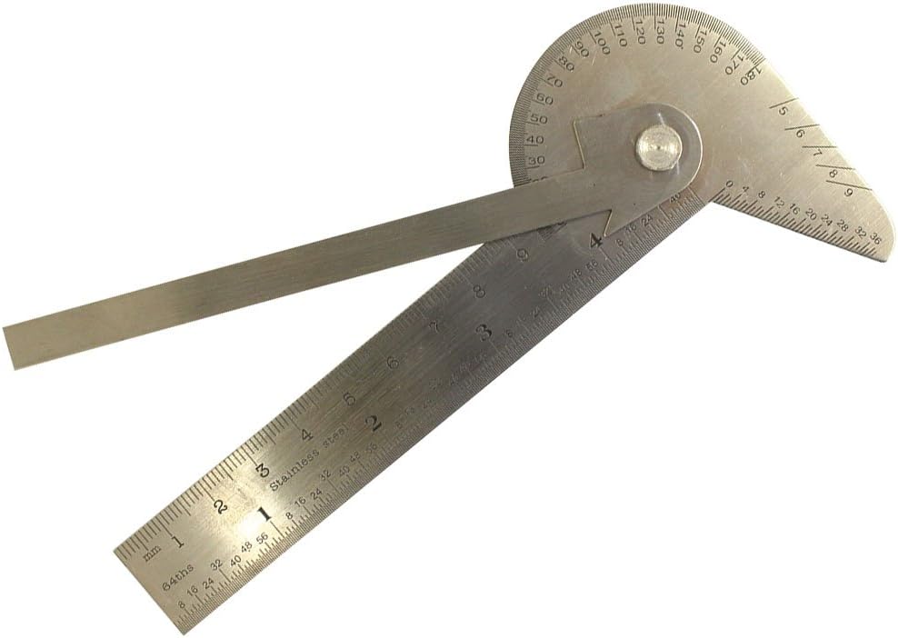 Precise Six In One Multi Use Guage Protractor, Center