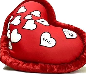 First Date Store Komal Store Huggable Heart Shape Soft Plush Stuffed Cushion Pillow Toy (Red)