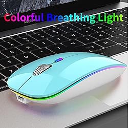 Uiosmuph LED Wireless Silent Mouse, G12 Slim