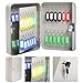 48 Hook Key holder Box Metal Safe w/Tag Case Cabinet Wall Mount Home Lock Storage Gray