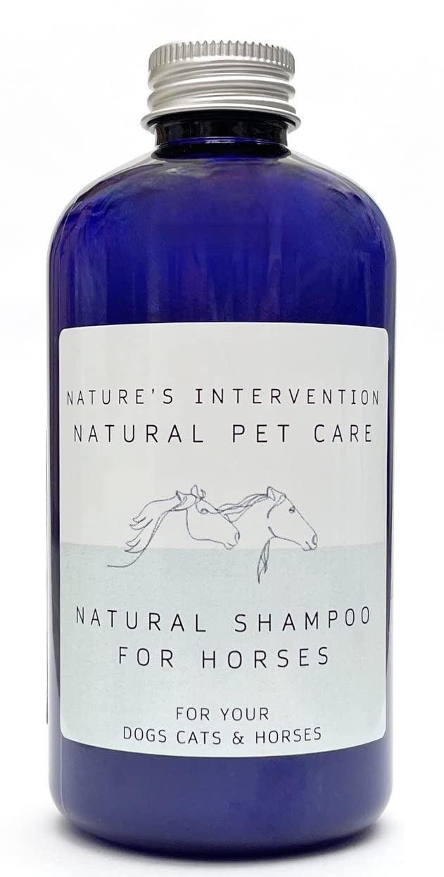 Nature's Intervention 99% Natural Horse Shampoo – Concentrated pH Balanced Formula with Aloe Vera, Neem, Citronella & Tea Tree – Sulfate-Free Deep Cleansing for Sensitive Skin – 250ml