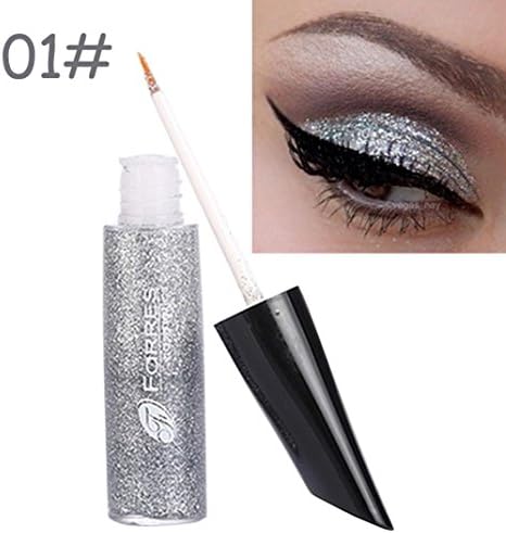 Whgo FaRRES Eye Shiimer Eyeshadow Powder Liquid Eyeliner Long Lasting Shadow Makeup (15ml, White)