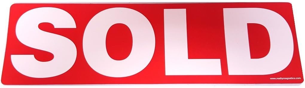 Amazon Com Sold Magnetic Sign Real Estate Rider For Yard Sign Garden Outdoor
