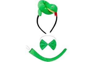 Snake Headbands for Kids | Costume Prop with Bowtie Tail,Fun Headbands | for Birthday Party Family Gathering Masquerade