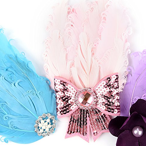 VITORIA'S GIFT Baby's Headbands Girl's Hair feathers Headdress Head Wear (3 pcs)