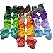 XIMA Girls Hair Bows Alligator Hair Clips for Gils 6inch big Grosgrain Ribbon Bows Hair Accessories Pack of 25