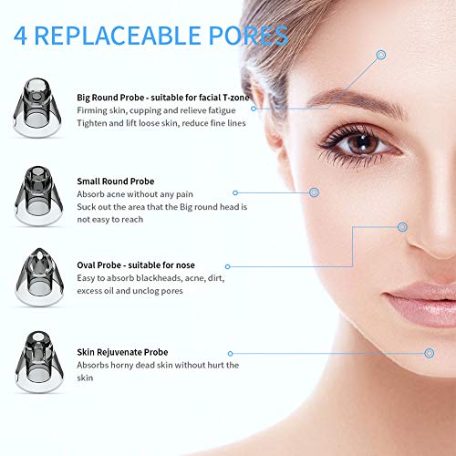 Blackhead Remover Vacuum, Xpreen Pore Cleanser Vacuum with Blue Light - Blackhead and Comedone Acne Extractors - Whitehead Removal, Facial Firming, Oil Reducing for Women & Men - Thumbnail 4