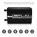 iRULU 1000W Microprocessor Power Inverter DC 12V to 110V AC Car Inverter with 1 AC Outlets 2A USB Car Adapter -Black