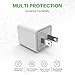 Wall Charger, 2.1A 12W Dual Port Portable Universal USB Wall Charger for Apple iPhone,iPad, Samsung Galaxy, HTC Nexus Moto BlackBerry, Bluetooth Speaker Headset & Power Bank, White (2-Pack)