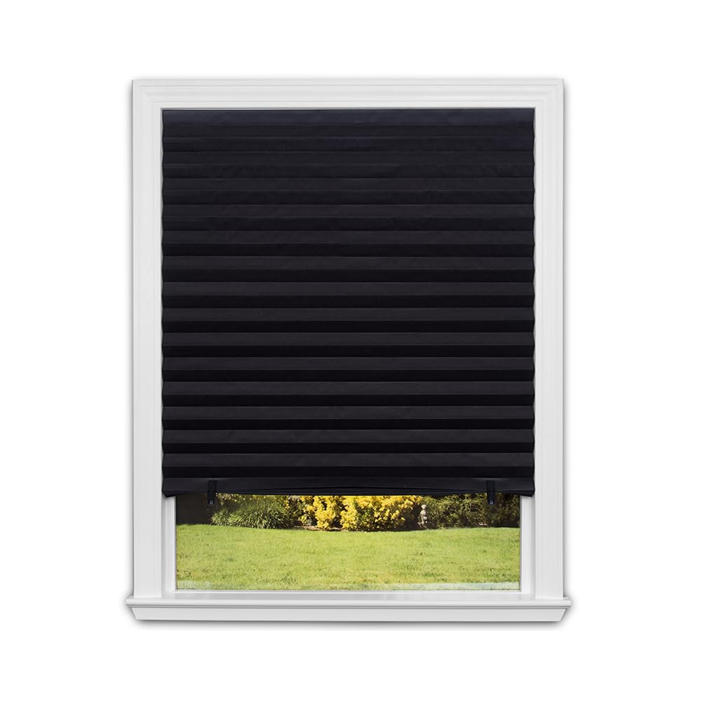 Original Blackout Pleated Paper Shade Black, 36” x 72”, 6-Pack