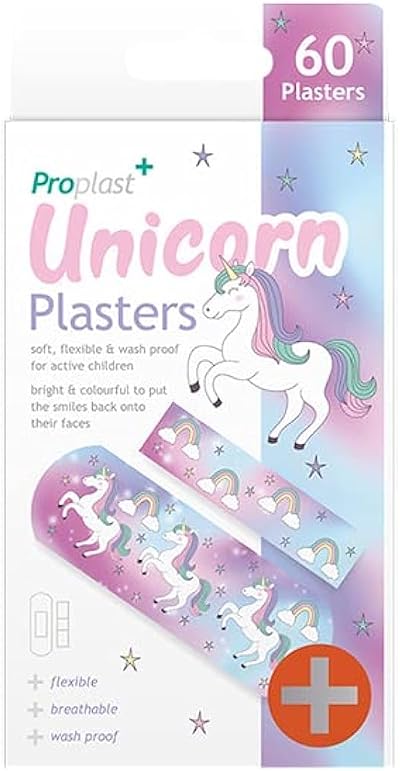 ProPlast MED 5482 Unicorn Plasters Kids Assorted Sizes Pack of 60
