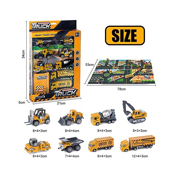 Dreamon-Engineering-Construction-Vehicle-with-Play-Mat-Diecast-Digger-Dumper-Alloy-Metal-Car-Play-Set-Cake-Decorations-Toys-Gift-for-Boys-Girls-3-Year-Olds Dreamon Engineering Construction Vehicle with Play Mat, Diecast Digger Dumper Alloy Metal Car Play Set Cake Decorations…