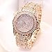 TLOOWY Women Ladies Luxury Diamond Bling Bracelet Jewelry Watches Crystal Analog Quartz Dress Wrist Watch (Rose Gold)