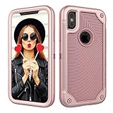 Case for iPhone Xs,iPhone X,Digital Hutty 3 in 1 Shockproof Heavy Duty Full-Body Protective Cover for Apple iPhone Xs 2018,iPhone X 2017 Rose Gold