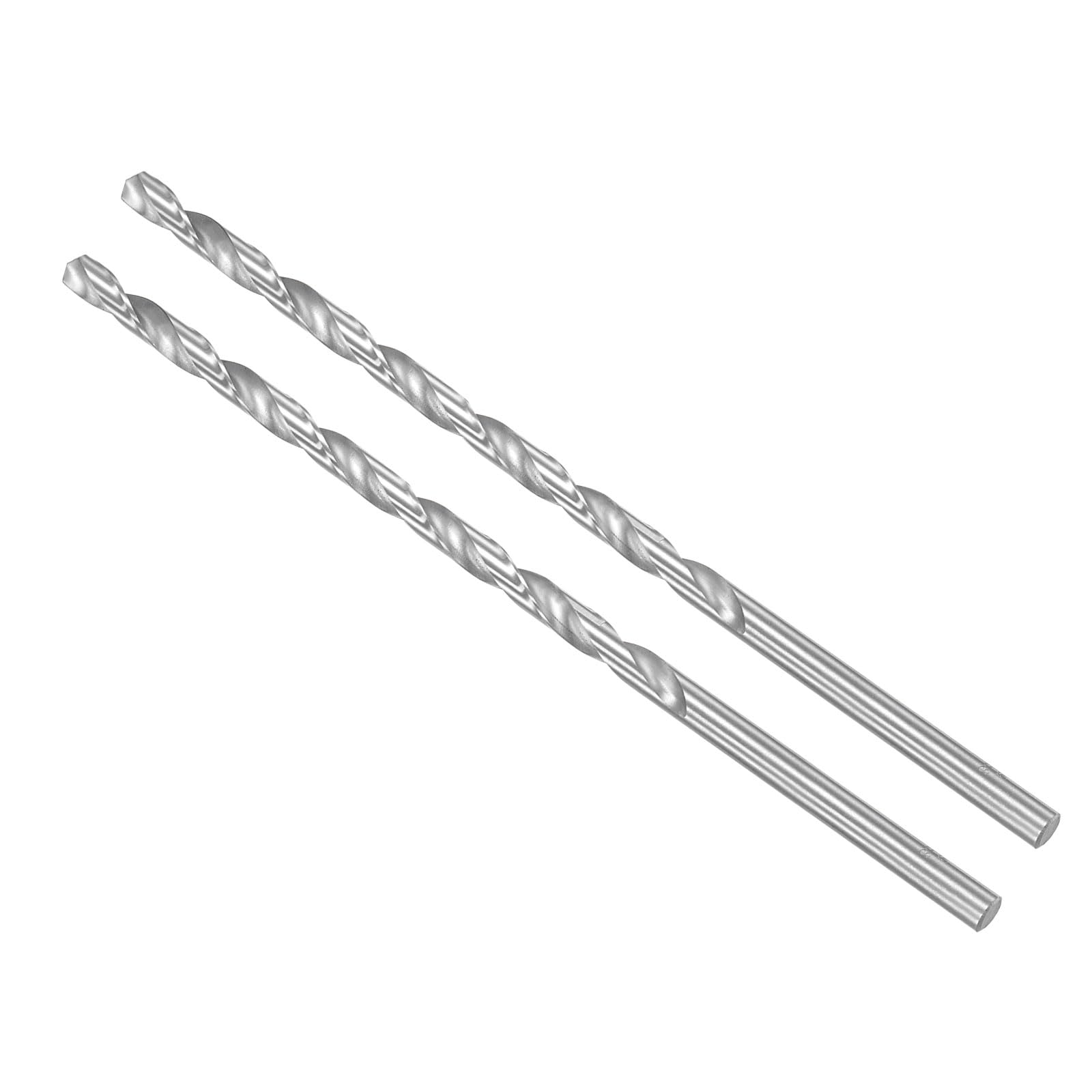 CoCud Extra Long High Speed Steel Twist Drill Bits, 9mm Diameter 250mm Length, Straight Twist Jobber Drill Bit - (Applications: for Metal Woodwork Plastic Aluminum), 2-Pieces