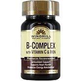 Windmill B-Complex Tablets with Vitamin C and Iron Supplement - 100 Ea