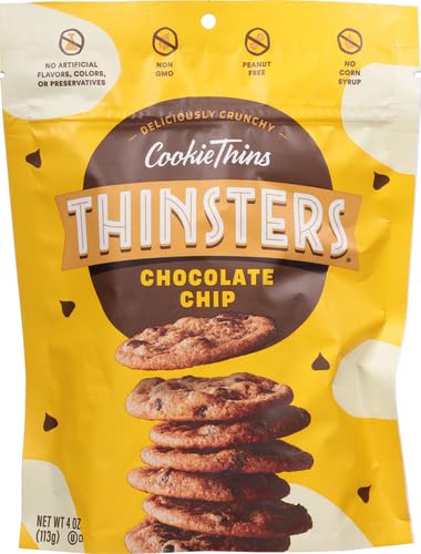 THINSTERS COOKIES, CHOCOLATE CHIP COOKIE THINS, 4 OZ PACK
