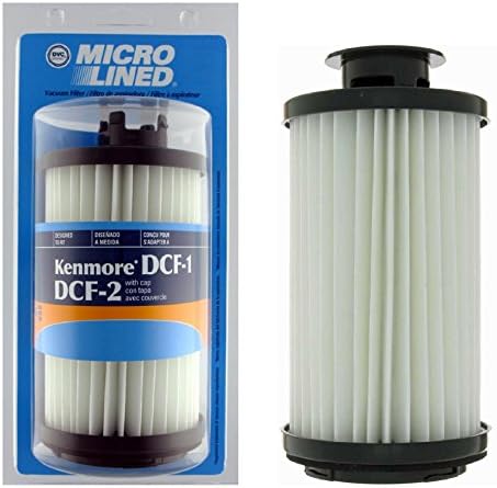 DVC Replacement Part For Kenmore Dcf-1, Dcf-2 471178 Tower Hepa Filter with Cap | Catches Dust, Powders and Other Particles | Made in the USA | Replacement Parts to Keep Clean and Breathe Easy