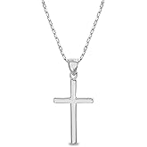MY BIBLE Simple Cross Necklace for Women 925 Sterling Silver