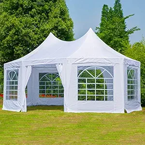 Erommy 20x15ft Party Tent Gazebo Pavilion Adjustable Removable Sidewalls White Shelter for Wedding,Garden