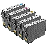 Speedy Inks - Remanufactured High Capacity Ink for Epson 220XL T220XL Set of 5 T220XL120 T220XL220 T220XL320 T220XL420 for use in WorkForce WF-2630, WF-2650, WF-2660, Expression XP-420, XP-320, XP-424