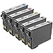 Speedy Inks - Remanufactured High Capacity Ink for Epson 220XL T220XL Set of 5 T220XL120 T220XL220 T220XL320 T220XL420 for use in WorkForce WF-2630, WF-2650, WF-2660, Expression XP-420, XP-320, XP-424