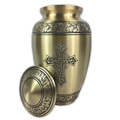 Love of Christ Gold Burial or Funeral Adult Cremation Urn for Human