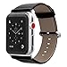 Apple Watch Band 42mm, Youkex Genuine Leather Strap with Silver Stainless Steel Buckle for iWatch Series 3, Series 2, Series 1 Sport and Edition Women Men (Black, 42mm)
