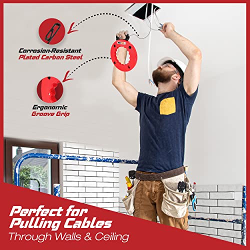 Fish Tape Wire Puller 100ft Easy To Use Cable Puller Tool With Double