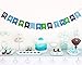 Decomod Premium Layered Felt Happy Birthday Banner Bunting Laser Cut 60 inches Wide - Blues