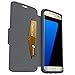 OTTERBOX Strada Series Leather Wallet Case for Samsung Galaxy S7 Edge - Frustration FRĒe Packaging - Tempest Night (Tempest Blue/Navy Blue Leather)