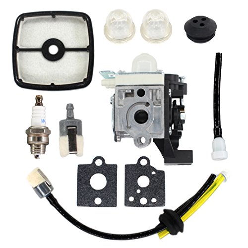 USPEEDA Carburetor for Echo HC155 HC165 HC185 HC225 HC235 HC245 HC331 HC341 RB-K91A A021001610 A021001611 A021001612 A021001613 Fuel Line Grommet Kit Air Filter