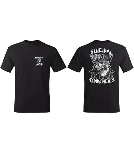 Suicidal Tendencies Official FlipSkull T-Shirt + Sticker Black