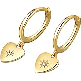 14K Gold Plated Chunky Hoops Earrings Handmade Lightweight Drop Dangle Earrings Dainty Earrings for Womens
