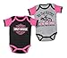 Harley-Davidson Baby Girls' Mom Rules 2 Creeper Set Gray/Black 3000555 (9/12M)