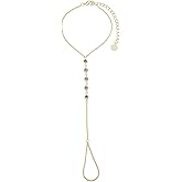 Dainty Hand Chain Bracelet for Women – Adjustable Ring Bracelet Hand Chain with AAA CZ Tarnish-Resistant Jewelry for Small to Medium Hands