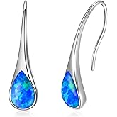 925 Sterling Silver Small Pear-Shaped Modern Style Hook Earrings with Crystals from Austria