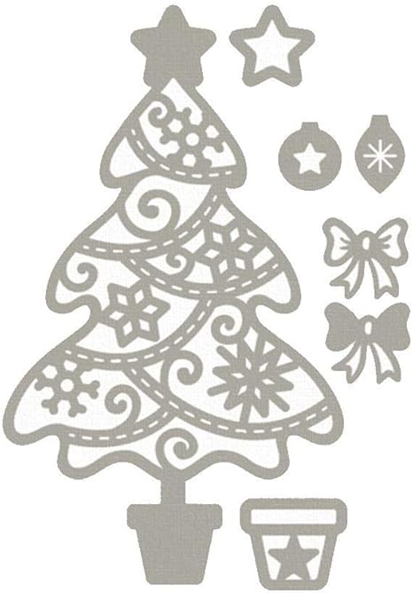Download Amazon Com Christmas Tree Metal Cutting Dies Scrapbooking Craft Dies Stencil Album Embossing Card Making Die Cut Dies Yellowimages Mockups
