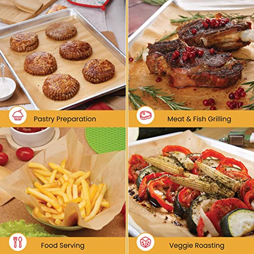 [220 Sheets] Full Sheet Pan 16 x 24 Inch Parchment Paper Baking Sheets
