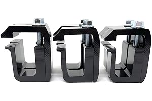 GCi STRONGER BY DESIGN G-1 Clamp for Truck Caps, Camper Shells, Toppers, Black Powder Coated (set of 6). Made in USA with 6000 Series Structural Aluminum to Ensure Quality and Strength