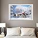 Highpot 3D Windows Wall Sticker For Christmas Santa Claus Mural Decals Vinyl Art Home Decors (B)
