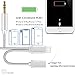 VIMVIP iPhone 7 Lightning to 3.5mm Aux Audio Cord Cable with 8Pin Extend Charger Adapter for iPhone 7 / iPhone 7 Plus to Car, Backward Compatible with iPhone 6 / 6Plus-Silver