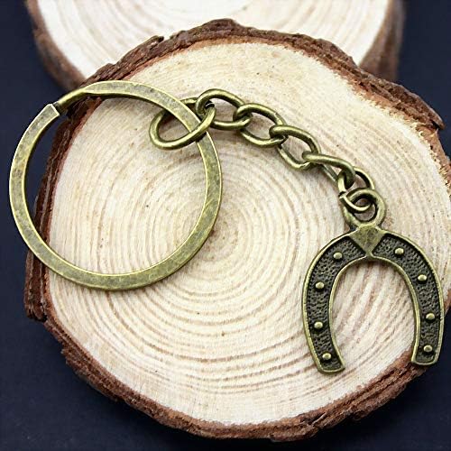WYSIWYG 3 Pieces Key Chain Women Key Rings Couple Keychain for Keys Horseshoe Horse Shoes 23x18mm