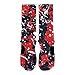 HoopSwagg New England Splatter Custom Elite Socks Small